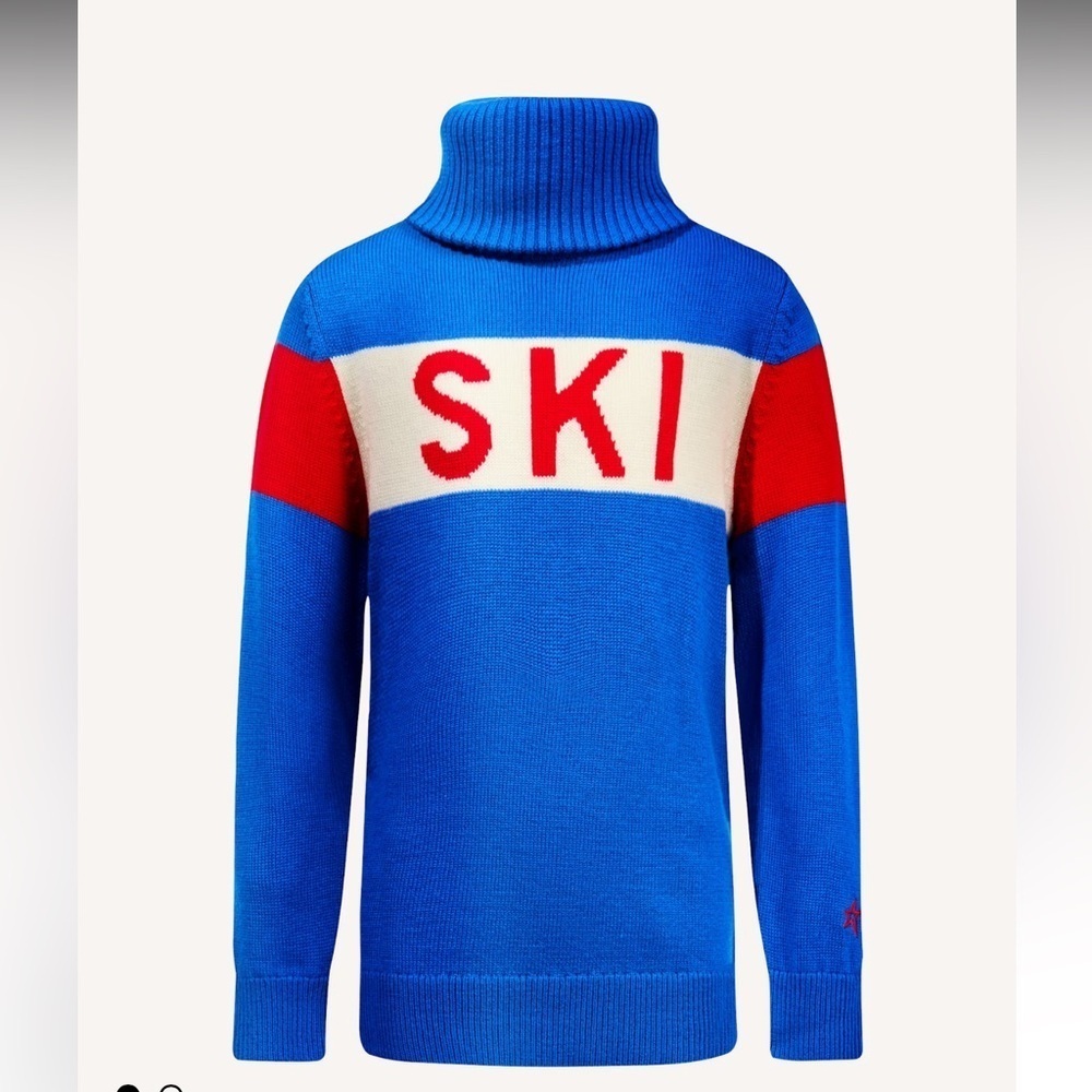 Perfect Moment Ski Merino Wool Turtleneck 10Y True Indigo NWT
